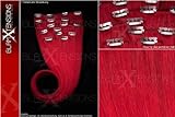 Remy Clip In Extensions 7 teiliges Set 70g Haare 60cm Rot 100% indisches Echthaar Clip-In Echthaar Haarverlängerung Haarverdichtung
