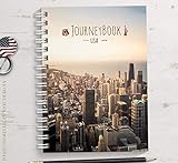Kipitan Reisetagebuch USA/Amerika zum selberschreiben oder als Abschiedsgeschenk - DIN A5 mit animierenden Aufgaben und Challenges und Reise-Zitaten
