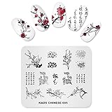 KADS Nail Stamping Platte Chinesische Art Nail art Stempel Vorlage DIY Bild Vorlage Maniküre Stamp Platte Schablone Werkzeuge (CN005)