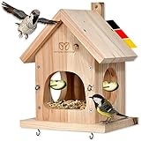 Nature Conform Vogelhaus - Vogelfutterhaus aus Holz / Futterhaus für Vögel zum aufhängen / Garten und Balkon
