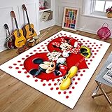 kaichuangyuheng Disney Mickey Minnie Mouse Matte Donald Duck Badezimmer Kind Junge Mädchen Teppich Spielmatte Fußmatte Badezimmer Wasser absorbieren Küchenteppich A60 90×150Cm
