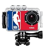 Nilox, Action Cam NBA Action-Kamera WiFi mit Auflösung 4K/30 fps, Electronic Image Stabilization, 2 Zoll drehbares LCD-Display, 64 GB Speicher, View Angle 170°, mit Tasche bis zu 30 m