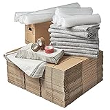 BB-Verpackungen Umzugskomplettpaket (3-Zimmer-Wohnung) mit 60 Umzugskartons Profi + Luftpolsterfolie + Seidenpapier + Klebeband