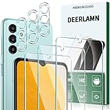 DEERLAMN Schutzfolie für Samsung Galaxy A13 4G / A13 5G, 9H Härte Panzerfolie, Displayschutzfolie und Kameraschutz, 3+3 Stück