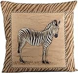 Sprügel - Afrika Zebra - Bunt - Rückseite beige - Kissenhülle - 45/45cm