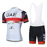 SGCIKER 2022 Herren World Tour Team UAE Radtrikot-Set, Sommer, kurzärmelig, atmungsaktiv, Radshirt, MTB-Fahrradbekleidung (3XL)