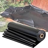 BAIYING Vorgefertigte Fischteichfolie, Wasserdicht Antialterung Einfach Zu Schneiden Teichfolie Zum Landschaftsbau BAU Von Fischteichen (Color : Black, Size : 4X12M)