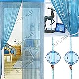 UNIAI Fadenvorhang Fadengardine Vorhang Perlenvorhang - Tür Perlen Vorhänge 100x200cm Raumteiler Anti-Moskito