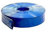 Neu PVC Flachschlauch - Bauschlauch - Industrieschlauch - 8 bar - blau - (Ø 32 mm | 1 1/4 Zoll, Länge: 1m | Meterware)