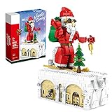 PROTOY Weihnachten Bausatz, Weihnachtsbaukasten Bausteinmodell mit Licht, Weihnachtsszene Spielzeug Kompatibel mit Lego Creator - 1039 Teile