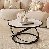 WNYAILLL Couchtisch, Wohnzimmertisch, Moderner Sofatisch, Kleiner Beistelltisch, Kleiner Tisch, X-Form Metal Side Support, für Wohnzimmer Büro Hotel, moderner Stil(Black,50cm/19.7in)