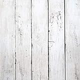 Holztapete Weiß Klebefolie Selbstklebend Holzmaserung Möbelfolie Holz Streifen Wandtattoo Möbelfolie Holzoptik Tapete Gestreift für Wand Kommode Schrank Tisch Zimmer Küchen Hintergrund 45cm X 300cm