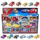 Cars Spielzeug, 12 Stück Cars, Spielzeugauto Set, Fahrzeuge Racing Style, Pixar Cars, Lighttning MccQueen Cars Spielzeug, Geeignet für Kinder ab 3 Jahren