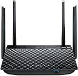 Asus RT-AC58U Router (WiFi 5 AC1300 MU-MIMO, 4x Gigabit LAN, App Steuerung, DFS, Multifunktion USB 3.0, IPv6, VPN)
