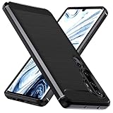 ivoler Silikon Hülle für Xiaomi Mi Note 10 / Xiaomi Mi Note 10 Pro, [Militärischer Schutz] Stoßfest Handyhülle, Dünne Weiche Flexible TPU Kratzfest Schutzhülle Anti-Fingerabdruck Case Cover, Schw