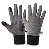 Herren und Damen rutschfeste Sporthandschuhe, Fahrerreiten, Outdoor-Sporthandschuhe, Skifahren, warmes Fleece, rutschfest, Touch-Handy
