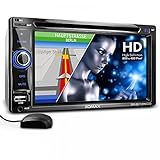 XOMAX XM-2DTSBN6220BT Autoradio mit GPS Navigation Bluetooth 6,2' / 16 cm Touchscreen DVD/CD Player USB SD 2 DIN