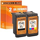 Gorilla-Ink Farbset 2X Druckerpatrone XXL remanufactured für Canon PG-540 XL & CL-541 XL Pixma MG 4140 MG 4150 MG 4250 MX 370 MX 375 MX 395
