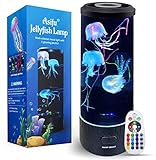 Fantasy Quallen Lampe 14 Zoll Jellyfish Lamp Aquarium LED Tank Mood Lampe Multi Color Nachtlicht Desktop Runde Stimmungslampe Dekoration Spielzeug für Weihnachts-mit Upgrade-Fernbedienung