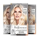 L'Oréal Paris Extrem Aufheller, Mit Anti-Gelbstich und Anti-Haarbruch Technologie, Permanente Haarfarbe, Préférence, 9L Helles Platinblond, 3er Set