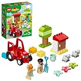 LEGO 10950 DUPLO Traktor und Tierpflege Kleinkinder Spielzeug ab 2 Jahren, Bauernhof, Spielset mit Bauern und Schafen Figuren