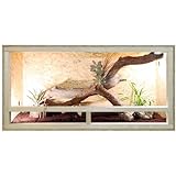 REPITERRA Terrarium für Reptilien & Amphibien, Holzterrarium mit Seitenbelüftung 120x50x50 cm