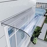 ZHDLDPUK Vordach, Vordach für Haustür, Transparente Markise, Geeignet für Uv-Schutz, Sonnenschutz, Schnee, Regen, Garten, Auß