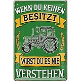 schilderkreis24 – Blechschild Lustiger Traktor Spruch “Wenn du keinen besitzt verstehen“ Deko Metallschild Schild Geschenkidee Weihnachten Geburtstag Bauern Farmer Landwirte Landwirtschaft 20x30 cm