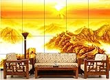 RTYUIHN Höchster goldener chinesischer Stil, geeignet für Wohnzimmer-Schlafzimmer-Dekoration / moderne Kunsttapeten-Wandbild