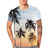 Sport T-Shirt Herren Sommer Klassischen Hawaii Hemd Männer 3D Drucken Tees Kurzarm Bluse Tops Outdoor Jogging Sweatshirt Weiß Shirt