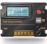 20A 12 V 24 V Solarladeregler Auto Schalter LCD Intelligente Panel Battery Regulator Laderegler Überlastschutz Temperaturkompensation