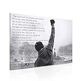 Rocky-Balboa-Leinwanddruck mit Zitat der Hoffnung, A1-Großformat, 76,2 x 50,8 cm