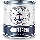 Hamburger Lack-Profi Möbelfarbe MATT Anthrazitgrau RAL 7016 Grau Möbellack ohne schleifen für Holz und Metall - für Innen & Außen (2,5 L)
