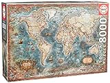 Educa 18017, Antike Weltkarte, 8000 Teile Puzzle für Erwachsene und Kinder ab 14 Jahren, Landkarte