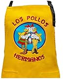 CSM Supply Los Pollos Hermanos gelbe Schürze – 100% Baumwolle – 2 große Taschen – schwarzer verstellbarer Riemen – Bad – Breaking, gelb, Erwachsene