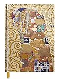 Premium Skizzenbuch: Gustav Klimt, Die Erfüllung: Unser hochwertiges Blankbook mit festem, künstlerisch geprägtem Einband im Format 28 cm x 21,6 cm