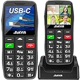 TOKVIA Seniorenhandy ohne vertrag mit Ladestation | USB-C Tastenhandy ohne Vertrag | GSM Mobiltelefon mit Notruftaste | Großen Tasten Handy für Senioren T102