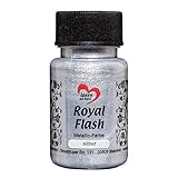 Royal Flash, Acryl-Farbe, metallic, mit feinsten Glitzerpartikeln, 50 ml (Silber)
