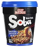 Nissin Cup Noodles Soba Cup – Yakitori Chicken, 8er Pack, Wok Style Instant-Nudeln japanischer Art, mit Würzsauce, Hähnchen & Gemüse, schnell im Becher zubereitet, asiatisches Essen, 89 g (8er Pack)