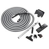 crossvac Standard Schlauch Set 9 Meter - ohne Ein/Aus-Schalter am Handgriff - Saugschlauch für viele Zentralstaubsauger passend - Anschluss Saugdose 36-38