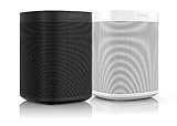 Sonos One Smart Speaker 2-Raum Set, weiß / schwarz – Intelligente WLAN Lautsprecher mit Alexa Sprachsteuerung & AirPlay – Zwei Multiroom Speaker für unbegrenztes Musikstreaming