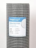 kraptrap® Volierendraht Drahtgitter 16x16mm Masche Schweißgitter 4-eck Drahtzaun (1m x 25m)