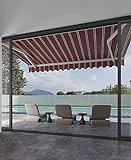 Terrassen-Markise, einziehbar, komplett montiert, motorisiert, elektrisch, kommerzielle Qualität, Fenstertür, Sonnenschutz, Terrassenüberdachung, Balkon