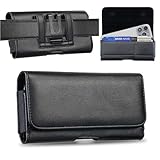 LAHDFKAJ Handy-Holster-Hülle Kompatibel mit iPhone 15 14 13 12 Pro, XR Leder-Gürtelclip-Telefonholster, Telefontasche Brieftaschenhülle Kompatibel mit Galaxy S24 S23 S22 【Kartenhalter】 Lustiges Pak