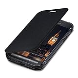 kwmobile Hülle kompatibel mit Samsung Galaxy Xcover 3 - Kunstleder Handy Schutzhülle - Flip Cover Case Schwarz