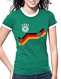 Luckja EM 2016 Trikot Deutschland Fanshirt Motiv 20 Damen Rundhals T-Shirt