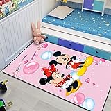 kaichuangyuheng Disney Mickey Minnie Mouse Matte Donald Duck Badezimmer Kind Junge Mädchen Teppich Spielmatte Fußmatte Badezimmer Wasser absorbieren Küchenteppich A156 50×70Cm