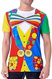 COSAVOROCK Clown Kostüm Herren Halloween Zirkus T-Shirts M