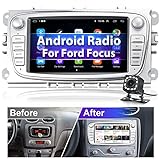Android Autoradio für Ford Focus mk3 Mondeo S-Max Autoradio, Hikity Autoradio Bluetooth mit Navi 7 Zoll Bildschirm Autoradio Doppel Din FM WiFi SWC Mirror Link für Android/IOS