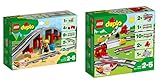 Lego Duplo 2er Set: 10872 Eisenbahnbrücke und Schienen + 10882 Eisenbahn Schienen